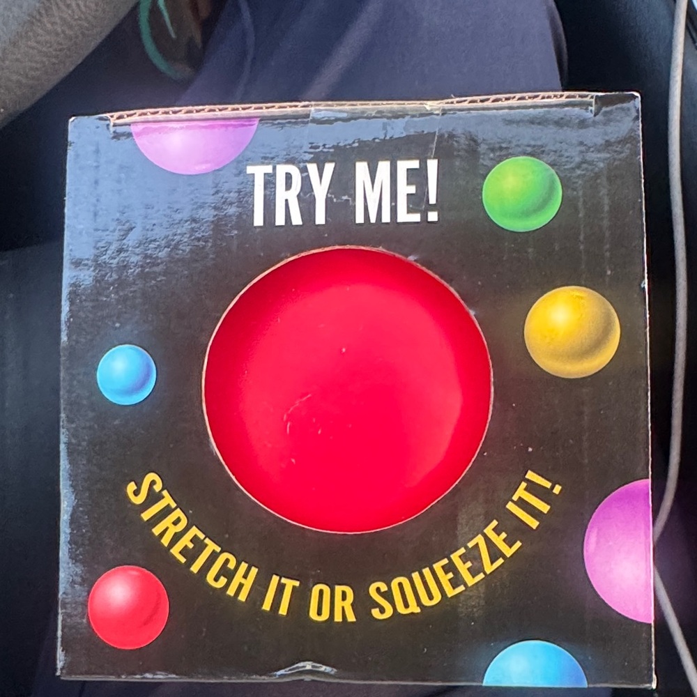 Kids Stretchy Squeeze Learning Ball Toy - Red